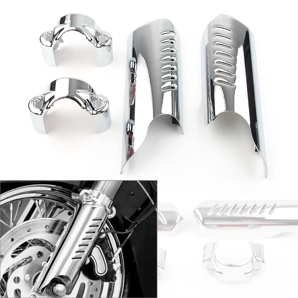 Chrome Motorcycle Lower k Leg Deflectors  Harley-Davidson Heritage Softail Clic  - £201.42 GBP