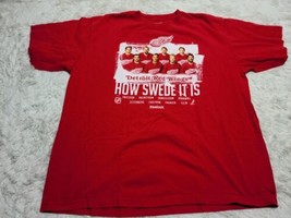 DETROIT RED WINGS HOW SWEDE IT IS Shirt 2XL Zetterberg Lidstrom Holmstro... - £19.33 GBP