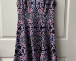 Maggy London Sleeveless Fit and Flare Dress Womens Size 4 Blue  Floral V... - $19.75