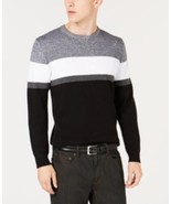 MSRP $75 Alfani Men&#39;s Ottoman Striped Sweater Gray Size Small - $677.40 MXN