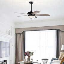 52 Inches Ceiling Fan with Remote Control-Oak - Color: Oak - £125.17 GBP
