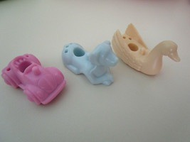 3 Replacement parts CAR DOG SWAN, for Rose Art Polly Pocket Party Game, NO GAME - $6.89