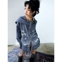 KOSAHIKI Y2k Aesthetics Hoodie Harajuku Kawaii Zipper Sweatshirt Grunge Japanese - £61.62 GBP