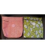 Gift Bags (2), pink, green, can be used as cosmetics bags, fused linings... - $372.79 MXN