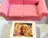 1994 Barbie So Much To Do Living Room pink couch Replacement  and TV - $15.79