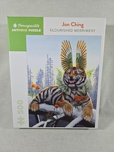 Pomegranate Jon Ching Flourished Merriment  500 pc Puzzle Tiger - £11.67 GBP