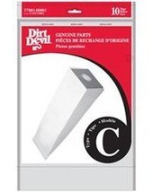 Dirt Devil Upright Type C Paper Bags 10 Pack # 3700148001 - £16.67 GBP