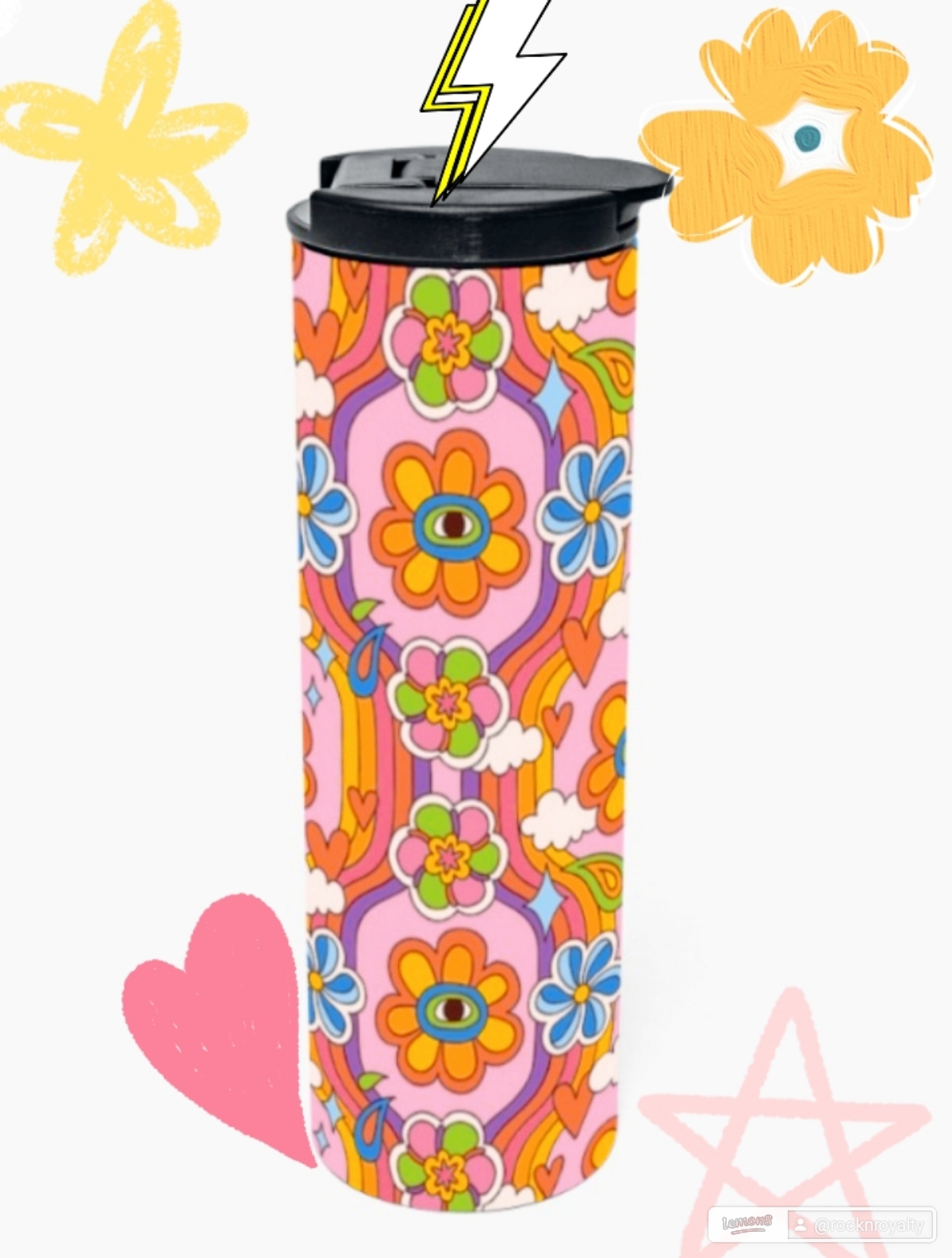 Groovy Baby Tumbler | 17oz Stainless Steel Straight Tumbler | Free Ship| - $33.00