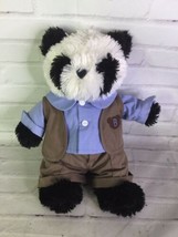 My Pawfect Bear Panda Plush Stuffed Animal Toy Doll With Outfit Black White - £13.84 GBP