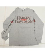 Harley-Davidson Motorcycle Biker Shirt LAS VEGAS NV L/S Gray Multi Men&#39;s... - £30.57 GBP