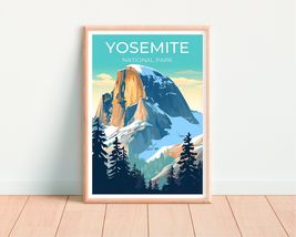 Yosemite Travel Poster, Half Dome Wall Art, Yosemite Print, Yosemite Poster, Hal - £14.23 GBP+