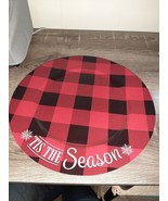 (1) Christmas Red And Black Plaid Charger Plate. Plastic. Tis The Season. - €10,06 EUR
