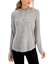 allbrand365 designer Womens Activewear Mushy Knit Hoodie Size XX-Large,Grey - $45.00