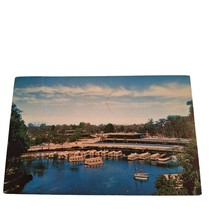 Postcard Florida&#39;s Silver Springs Near Friendly Ocala Panoramic View Boats Docks - £5.44 GBP