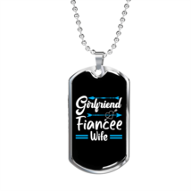 To My Girlfriend Girlfriend Fiancee Wife Blue Necklace Stainless Steel or 18k G - £37.92 GBP+