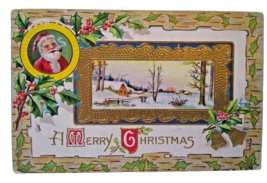 Santa Claus Smoking Pipe Christmas Postcard Lions Head ML Jackson 1911 I... - £16.33 GBP
