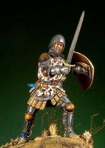 1/32 54mm Resin Model Kit German Warrior Medieval Knight with base Unpainted - $27.88