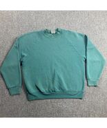 Vintage Fruit of The Loom Sweatshirt Women&#39;s Large Blue 12/14 Blank Pull... - $41.86 CAD