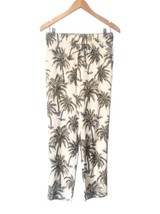 Soft Surroundings Tropical Pull On Ankle Pants Size S Tencel Palm Trees ... - $22.79