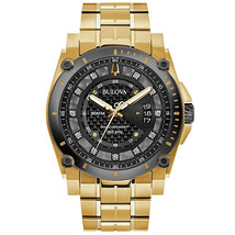 Bulova Men&#39;s Precisionist Black Dial Watch - 98D156 - £478.23 GBP