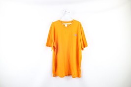 The North Face Mens XL Distressed Spell Out VaporWick Running T-Shirt Orange - $19.75