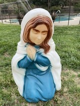 Vintage General Foam Plastics Nativity MARY Lighted Blow Mold Christmas - £70.26 GBP