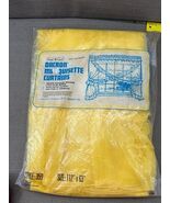 Vintage Grant Crest Dacron Marquisette Curtains Yellow Ruffled Pair 112x... - $688.12 MXN