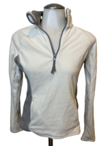 SO Gray and White Fleece 1/4 Zip Long Sleeve Pullover Size S - $14.24