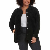 Matty M Women&#39;s Plus Size 2X Black Corduroy Shirt Jacket Shacket NWT - $22.49