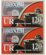 FAST FREE SHIPPING: 2 NEW Maxell Normal Bias UR 120 minutes Blank Casset... - €11,22 EUR