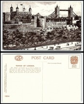 UK Postcard - London, Tower of London &amp; Tower Bridge &quot;1&quot; J12 - £2.34 GBP