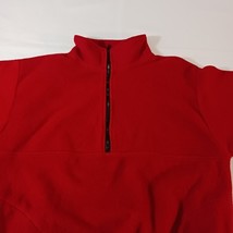 Athletic Style New York Men's Red 1/4 Zip Fleece Pullover Sweatshirt Size Large image 5