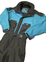 1980s Ski Suit Mens M One Piece Snowsuit Snow Bib Inside Edge Retro Vint... - $78.69