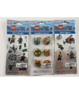 Lot of 3 Lego City Figurine Metal and Handiwork 3D Stickers - $17.58 CAD