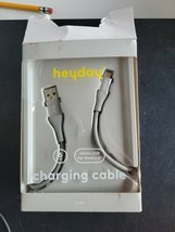 heyday 6ft USB Charging Cable Gray Android Micro USB USB-A Cell Phone Tablet - £7.82 GBP