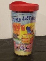 Girls Just Wanna Have Sun Tervis Tumbler 16oz With Lid Summer Beach Cup  - $12.99