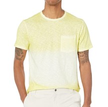 John Varvatos Men&#39;s Short Sleeve Cooper Ombre Wash Pocket T-Shirt Lime Light 2XL - £46.17 GBP