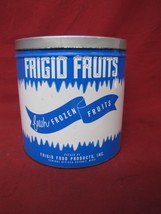 Vintage Original Frigid Fruits Large Tin W/lid 10 lb. - $29.69
