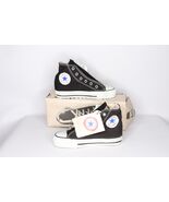 NOS Vintage 90s Converse All Star Hi Top Sneakers Shoes Black Youth Size... - $1,807.91 MXN