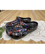 Women&#39;s Crocs | Classic Printed Black Floral | Women&#39;s slip on shoe | Si... - £23.62 GBP