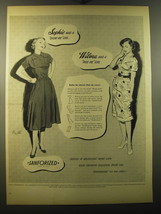 1950 Cluett, Peabody & Co. Sanforized Fabric Ad - art by Ward Brackett - £14.61 GBP
