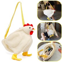 Handbag Women Faux Fur Shoulder Tote Cute Cartoon Chicken Plush Crossbod... - £18.31 GBP