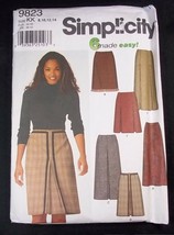 Simplicity Pattern 9823 Misses skirts in 2 lengths 6 views Sz KK 8-14 - $5.50