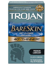 Trojan BareSkin Condoms - Box of 10 - $22.64