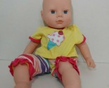 Cititoy Baby Doll Soft body ice cream cone shirt striped pants vinyl hea... - $29.69