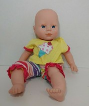Cititoy Baby Doll Soft body ice cream cone shirt striped pants vinyl hea... - $29.69