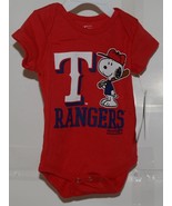 Genuine Merchandise Peanuts MLB Licensed Texas Rangers 0 3 Month Red One... - £8.64 GBP
