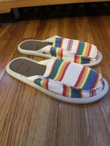 Sanuk We Got Your Back Rainbow Pride Sidewalk Surfer Shoes Flip Flops Size 10 - £23.33 GBP