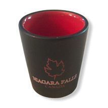 Niagra Falls Canada Black &amp; Red Souvenir Shot Glass - £4.17 GBP