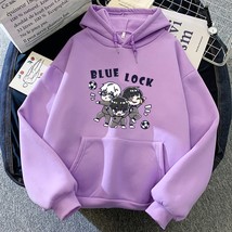 Japan  Blue Lock Football  Print Hoodies Women Sweatshirt with Hooded Fashion  M - £58.82 GBP